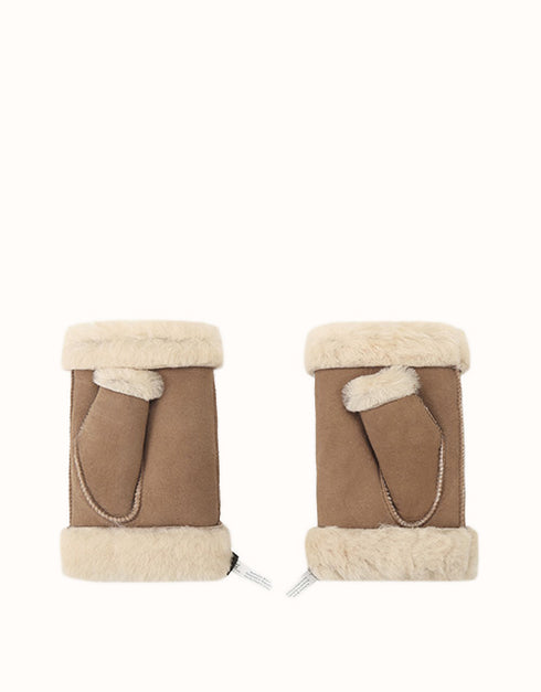 AUSTRALIAN SHEPHERD® Fingerless Sheepskin Mittens
