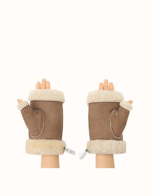 AUSTRALIAN SHEPHERD® Fingerless Sheepskin Mittens