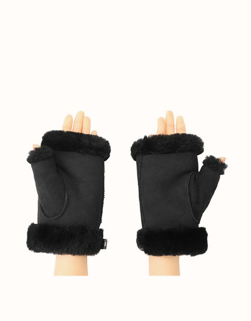 AUSTRALIAN SHEPHERD® Fingerless Sheepskin Mittens