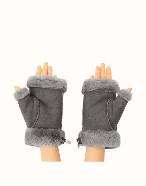 AUSTRALIAN SHEPHERD® Fingerless Sheepskin Mittens