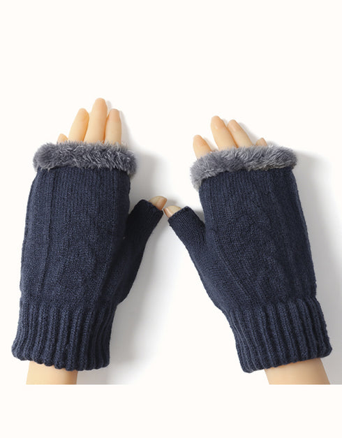 EVERAU® Fingerless Ultra Plush Knit Gloves