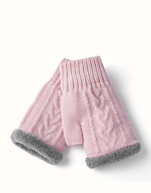 EVERAU® Fingerless Ultra Plush Knit Gloves