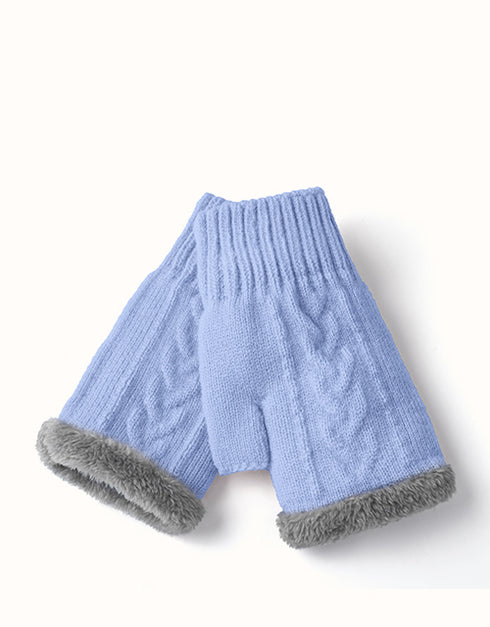 EVERAU® Fingerless Ultra Plush Knit Gloves