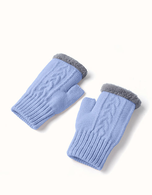 EVERAU® Fingerless Ultra Plush Knit Gloves