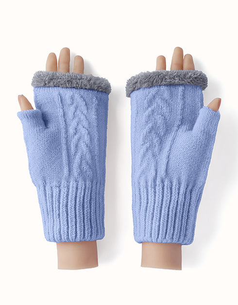 EVERAU® Fingerless Ultra Plush Knit Gloves
