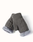 EVERAU® Fingerless Ultra Plush Knit Gloves