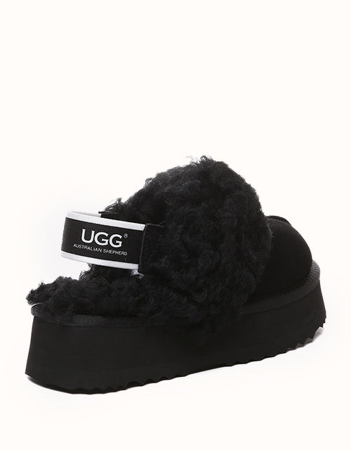 UGG AUSTRALIAN SHEPHERD ファーサンダル AUSTRALIAN SHEPHERD® Waffle Curly Platform Slippers – The UGG Shop®