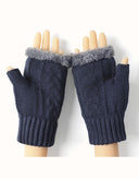 EVERAU® Fingerless Ultra Plush Knit Gloves