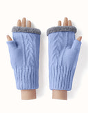 EVERAU® Fingerless Ultra Plush Knit Gloves