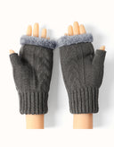 EVERAU® Fingerless Ultra Plush Knit Gloves